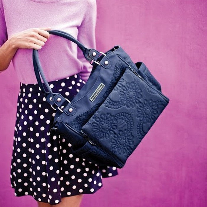 Petunia Pickle Bottom City Carryall Baby Nappy Bag - Waterloo Stop Navy