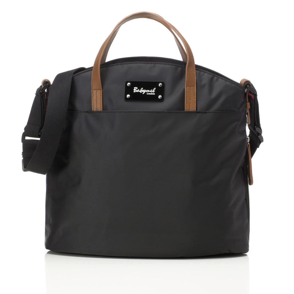 Babymel Grace Baby Nappy Bag - Black Nylon