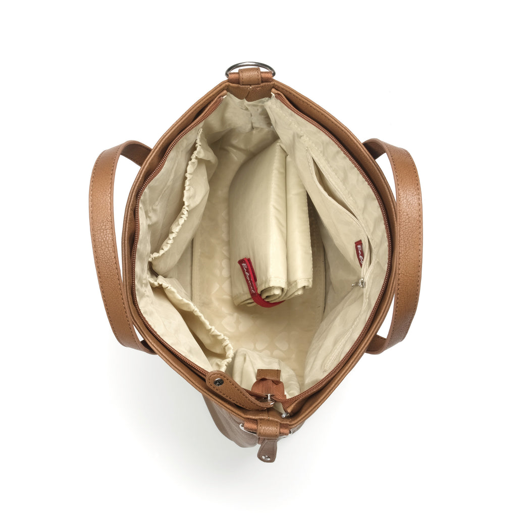 Babymel Grace Baby Nappy Bag - PU Leather Tan