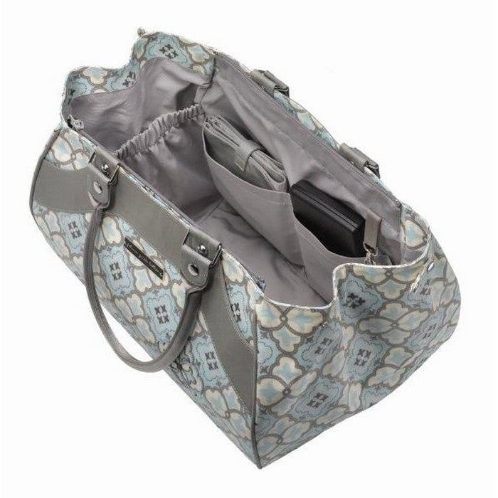 Petunia Pickle Bottom Wistful Weekender Baby Nappy Bag - Classically Crete Grey Blue