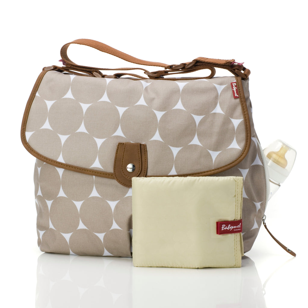 Babymel Satchel Baby Nappy Bag - Jumbo Dot Fawn