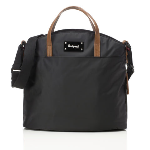Babymel Grace Baby Nappy Bag - Black Nylon