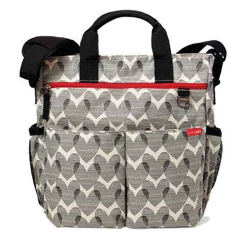 Skip Hop Duo Signature Baby Nappy Bag - Heart Design Black
